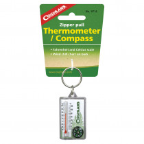 Termometer og kompass på nøkkelring